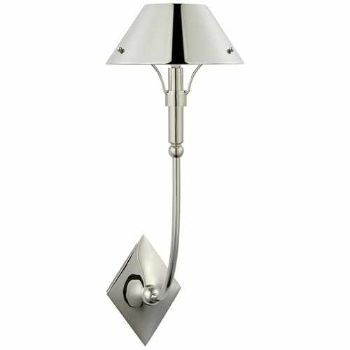 Visual Comfort Signature Collection Thomas OBrien Turlington Sconce in Nickel by Visual Comfort Signature TOB2722PN-PN