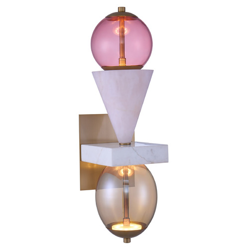 Kalco Lighting Kalco Lighting Demi Winter Brass LED Sconce 518722WB