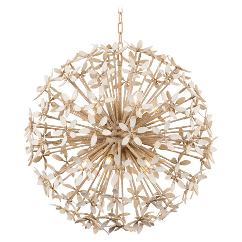 Corbett Lighting Corbett Lighting Corfu Ivory Coco & Bleached Abaca LED Chandelier 511-30-IYC