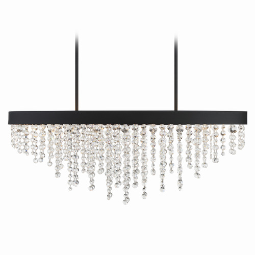 Crystorama Lighting Crystorama Lighting Winham Black Forged Crystal Chandelier WIN-619-BF-CL-MWP
