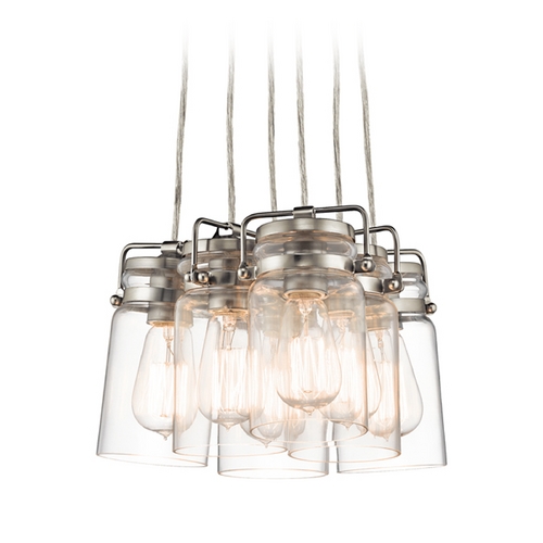 Kichler Lighting Brinley 6-Light Brushed Nickel Cluster Pendant by Kichler Lighting 42877NI