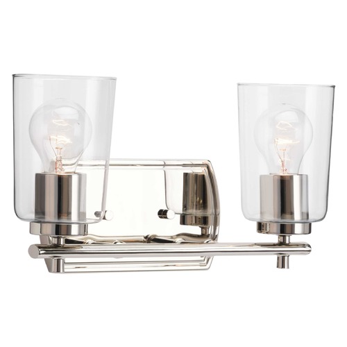 Progress Lighting Adley Polished Nickel 2-Light Bathroom Light by Progress Lighting P300155-104