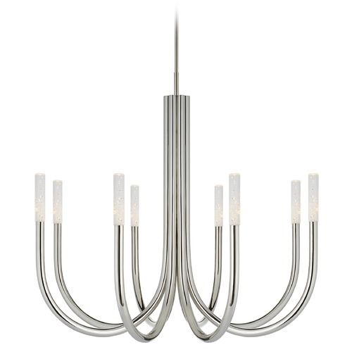 Visual Comfort Signature Collection Kelly Wearstler Rousseau Chandelier in Nickel by Visual Comfort Signature KW5581PNSG