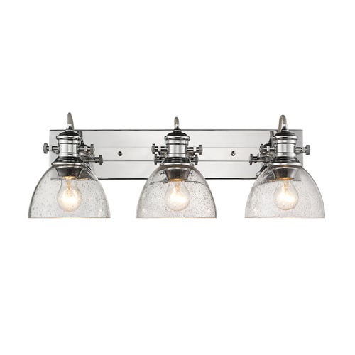 Golden Lighting Hines 3-Light Bath Light in Chrome by Golden Lighting 3118-BA3CH-SD