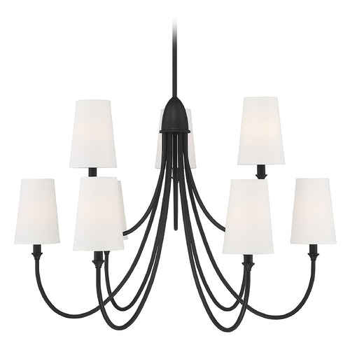 Savoy House Cameron 35-Inch Matte Black Chandelier by Savoy House 1-2541-9-89