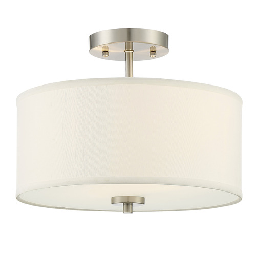 Meridian 13-Inch Wide Semi-Flush Mount in Brushed Nickel by Meridian M60008BN