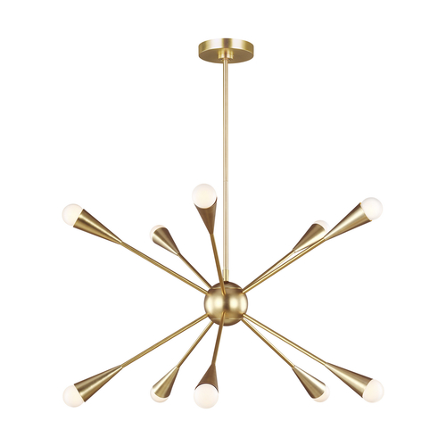 Visual Comfort Studio Collection ED Ellen-DeGeneres Jax 27.25-Inch Burnished Brass Chandelier by Visual Comfort Studio EC10310BBS