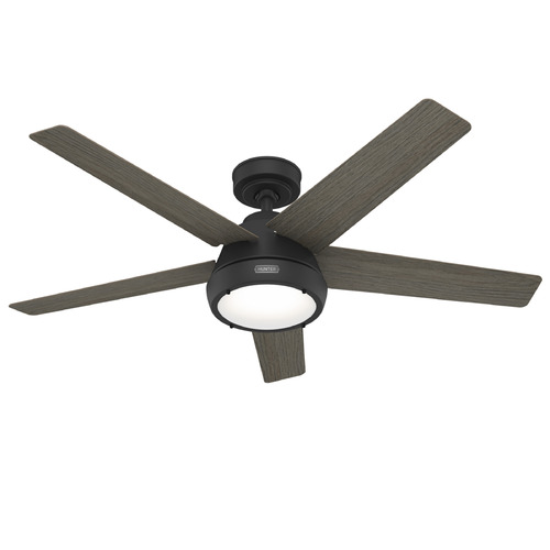 Hunter Fan Company Hunter Fan Company Burroughs Matte Black LED Ceiling Fan with Light 52422