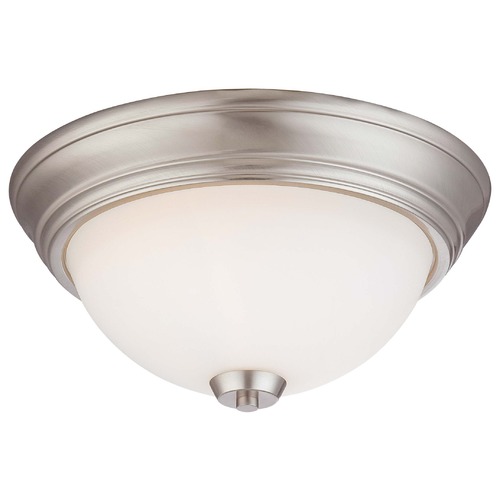 Minka Lavery Overland Park Brushed Nickel Flushmount Light 4960-84