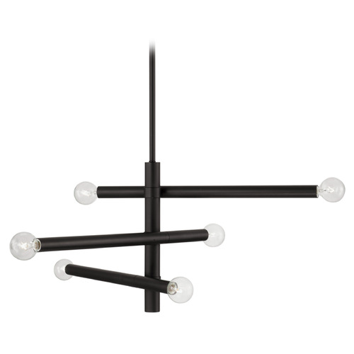 Capital Lighting Capital Lighting Zane Matte Black Chandelier 451261MB