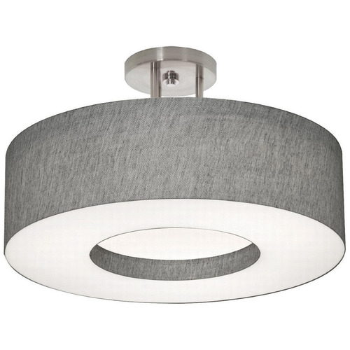 AFX Lighting Afx Lighting Montclair Satin Nickel LED Semi-Flushmount Light MCF1214LAJUD-GYSF