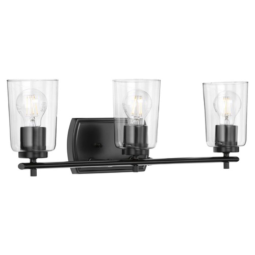 Progress Lighting Adley Black 3-Light Bathroom Light by Progress Lighting P300156-031