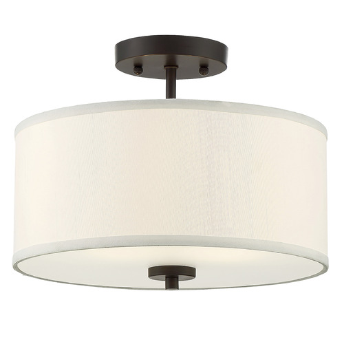 Meridian 13-Inch Wide Semi-Flush Mount in Oil Rubbed Bronze by Meridian M60008ORB