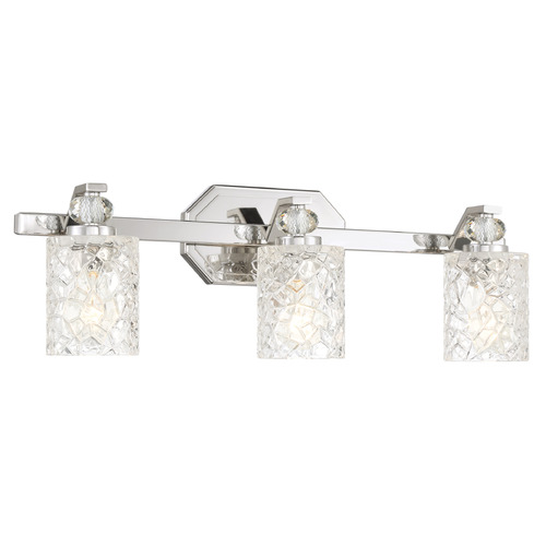 Minka Lavery Crystal Kay 3-Light Bath Light in Chrome by Minka Lavery 2613-77
