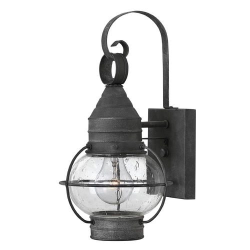 Hinkley Seeded Glass Outdoor Wall Light Zinc by Hinkley Lighting 2206DZ