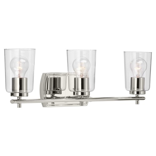 Progress Lighting Adley Polished Nickel 3-Light Bathroom Light by Progress Lighting P300156-104