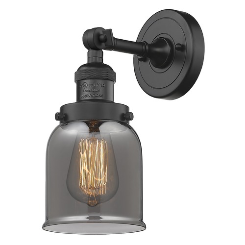 Innovations Lighting Small Bell Matte Black Sconce by Innovations Lighting 203-BK-G53