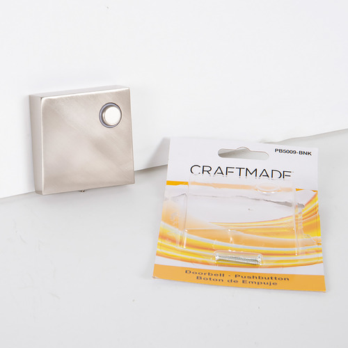 Craftmade Lighting Push Button Brushed Polished Nickel LED Doorbell Button by Craftmade Lighting PB5009-BNK