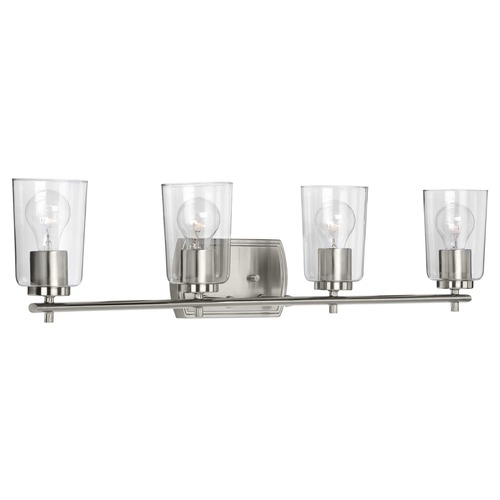 Progress Lighting Adley Brushed Nickel 4-Light Bathroom Light by Progress Lighting P300157-009