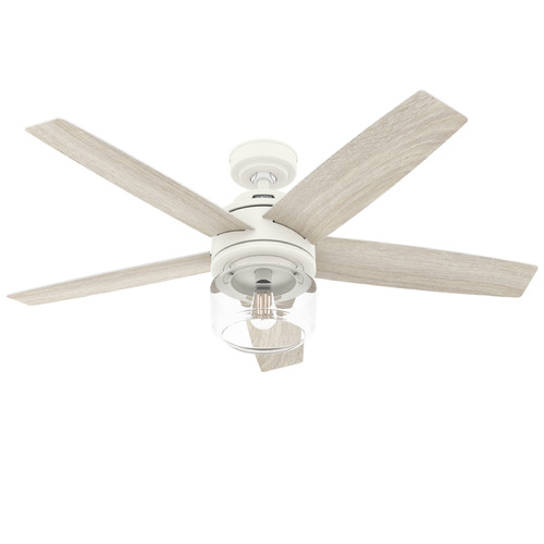 Hunter Fan Company Hunter Fan Company Margo Textured White LED Ceiling Fan with Light 52336