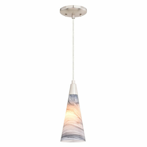 Vaxcel Lighting Milano Satin Nickel Mini-Pendant Light by Vaxcel Lighting P0410