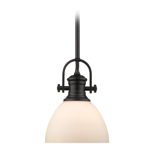 Golden Lighting Hines Mini Pendant in Black by Golden Lighting 3118-M1LBLK-OP