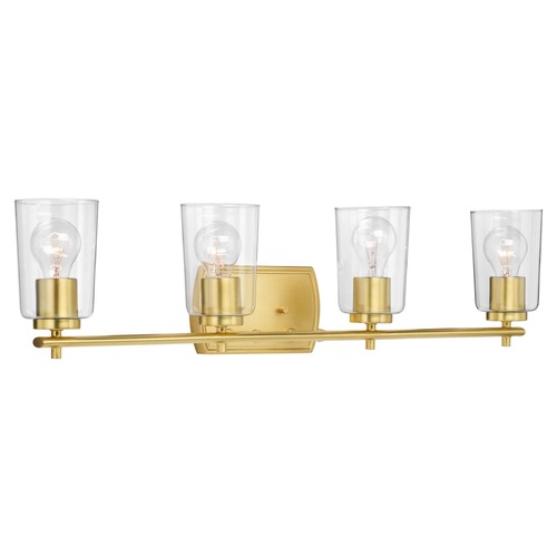 Progress Lighting Adley Satin Brass 4-Light Bathroom Light by Progress Lighting P300157-012