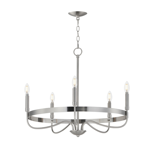 Maxim Lighting Frankie 5-Light Chandelier in Satin Nickel by Maxim Lighting 14495SN