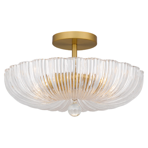 Quoizel Lighting Quoizel Lighting Belmond Brushed Gold Semi-Flushmount Light QSF6748BRG