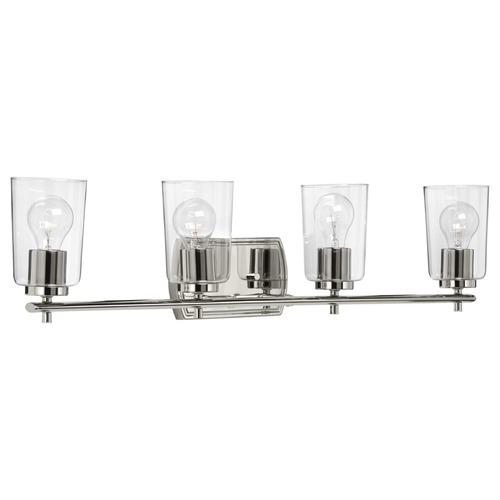 Progress Lighting Adley Polished Nickel 4-Light Bathroom Light by Progress Lighting P300157-104