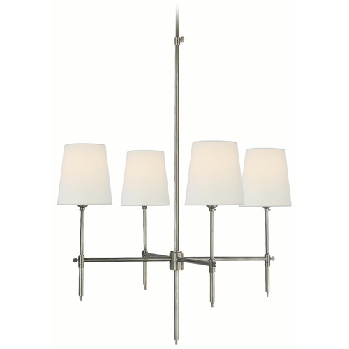 Visual Comfort Signature Collection Visual Comfort Signature Collection Thomas O'brien Bryant Antique Nickel Chandelier TOB5002AN-L