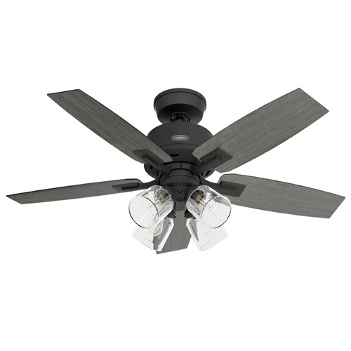 Hunter Fan Company Hunter Fan Company Gatlinburg Matte Black LED Ceiling Fan with Light 52425