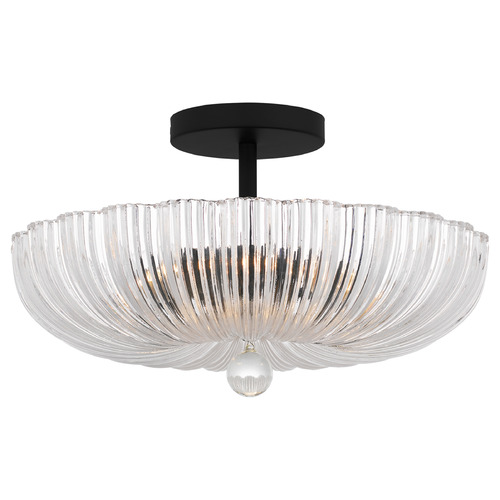 Quoizel Lighting Quoizel Lighting Belmond Matte Black Semi-Flushmount Light QSF6748MBK