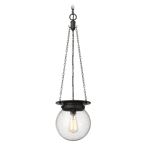 Z-Lite Z-Lite Calhoun Matte Black Mini-Pendant Light with Globe Shade 7506P9-MB