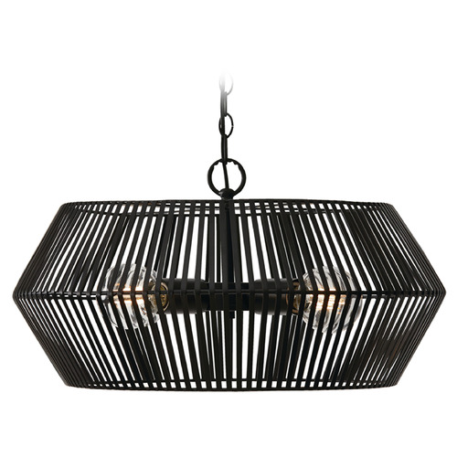Capital Lighting Capital Lighting Kaiya Matte Black Pendant Light with Abstract Shade 330341MB