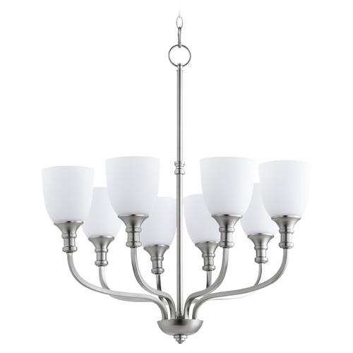 Quorum Lighting Richmond Satin Nickel Chandelier by Quorum Lighting 6811-8-65