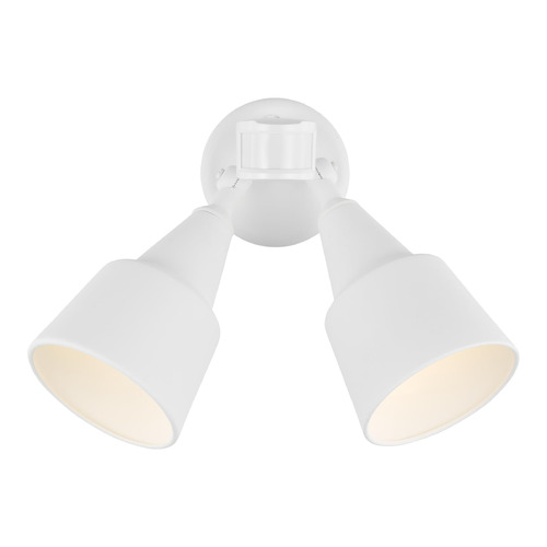 Generation Lighting White LED Outdoor Double Flood Light with Motion Sensor by Generation Lighting 8560702PM-15