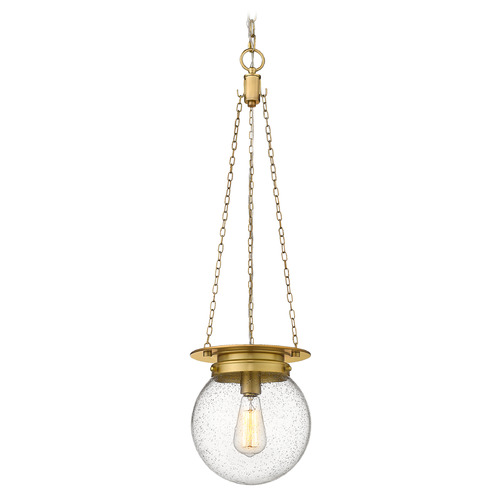 Z-Lite Z-Lite Calhoun Heritage Brass Mini-Pendant Light with Globe Shade 7506P9-HBR