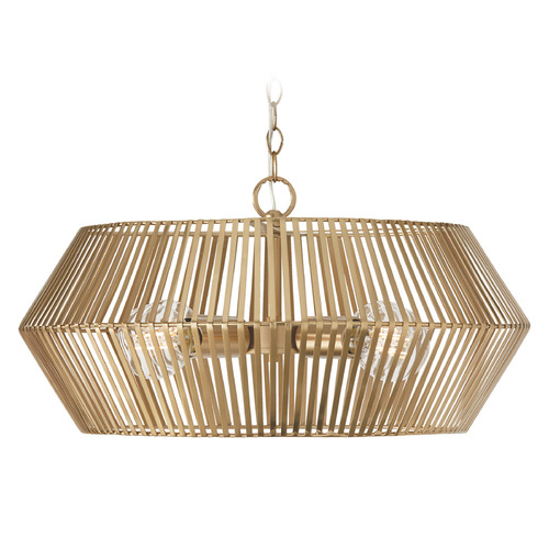 Capital Lighting Capital Lighting Kaiya Matte Brass Pendant Light with Abstract Shade 330341MA
