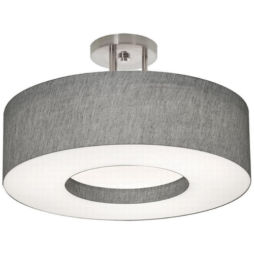 AFX Lighting Afx Lighting Montclair Satin Nickel LED Semi-Flushmount Light MCF1524LAJUD-GYSF