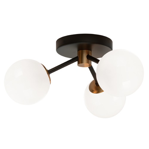 Matteo Lighting Novu Aged Gold LED Semi-Flush Mount by Matteo Lighting X83003AGOP