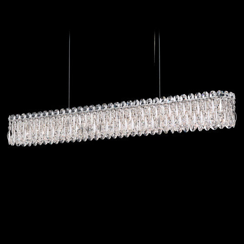 Schonbek Lighting Schonbek Worldwide Lighting Sarella Polished Stainless Steel Island Light with Rectangle Shade RS8352N-401R