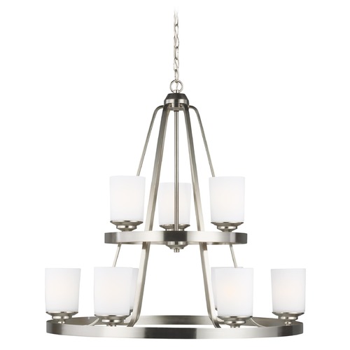 Generation Lighting Kemal Brushed Nickel Chandelier by Generation Lighting 3130709-962