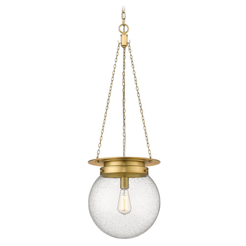 Z-Lite Z-Lite Calhoun Heritage Brass Pendant Light with Globe Shade 7506P13-HBR