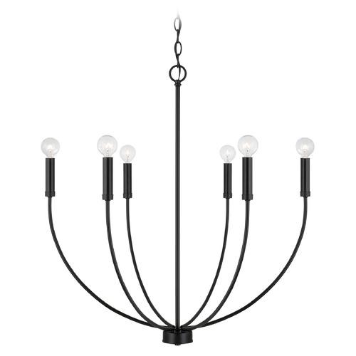 HomePlace by Capital Lighting Homeplace By Capital Lighting Ansley Matte Black Chandelier 452161MB