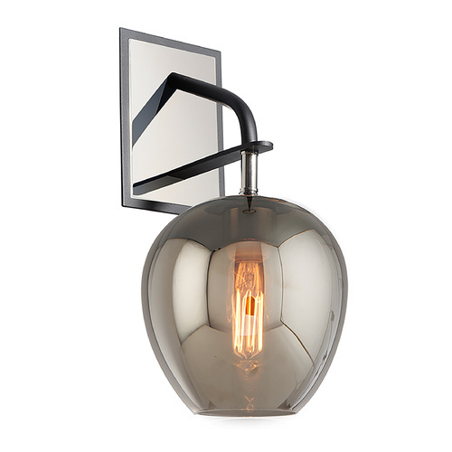 Troy Lighting Troy Lighting Odyssey Textured Black & Polish Nickel Sconce B4291-TBK/PN