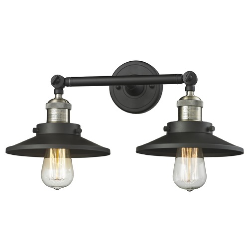 Innovations Lighting Railroad Black Antique Brass Bathroom Light by Innovations Lighting 208-BAB-M6