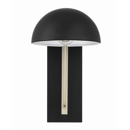 Craftmade Lighting Kahn Midnight & Satin Aluminum Outdoor Wall Light by Craftmade Lighting ZA4904-MNSA