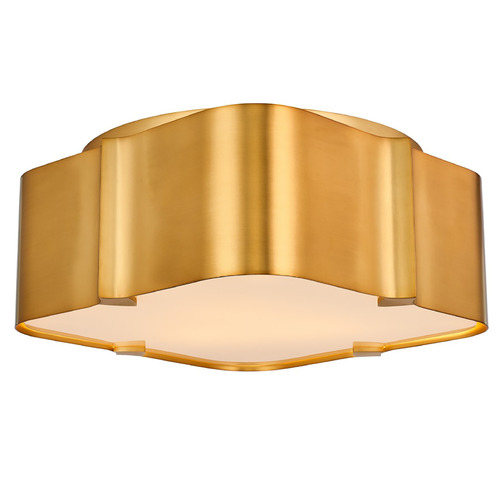 Kalco Lighting Kalco Lighting Lotus Winter Brass Flushmount Light 516342WB