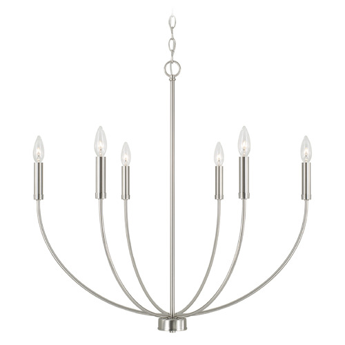 HomePlace by Capital Lighting Homeplace By Capital Lighting Ansley Brushed Nickel Chandelier 452161BN